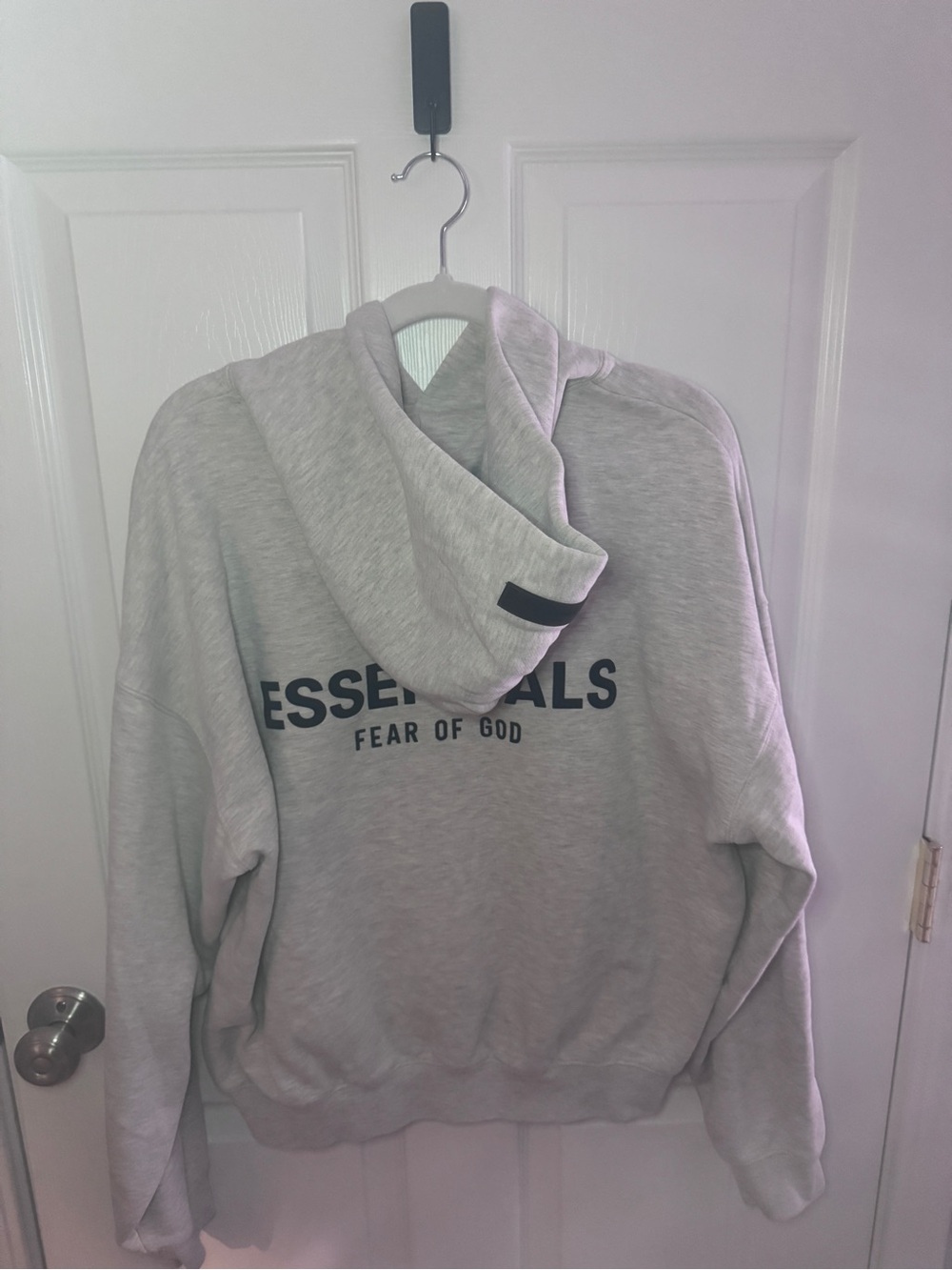 Fear of God Essentials Crewneck Sweatshirt in Light Gray with Black Logo